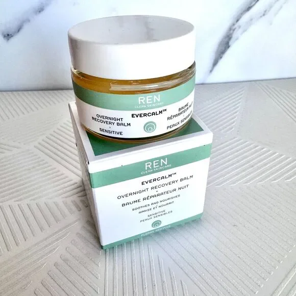 REN Clean Skincare Evercalm Overnight Recovery Balm 30ml/1.02oz BRAND NEW IN BOX - Picture 1 of 6